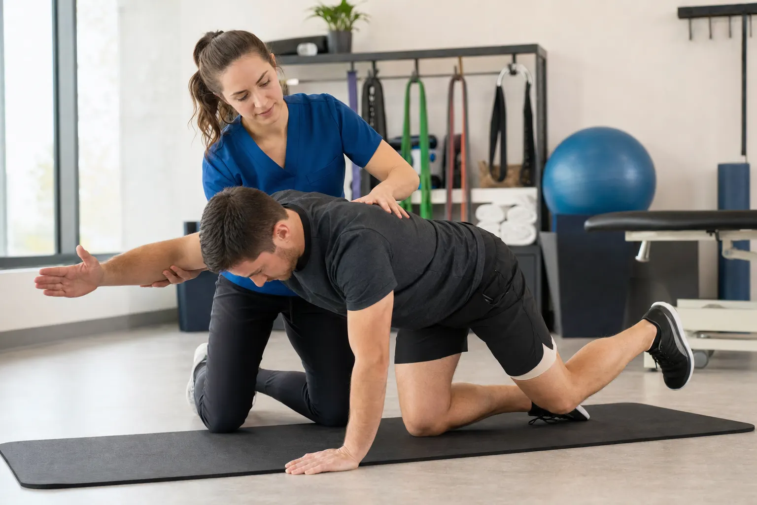 Back pain physiotherapy exercises and posture correction